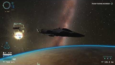 Flight of Nova, docking with stations BECCA and PALMAS from the surface