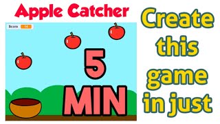 How to create easy game in scratch | Easy steps to learn coding | Coding for kids | Apple catcher screenshot 4