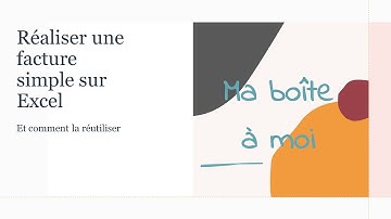 Comment créer une facture de base en Excel - le corps, l
