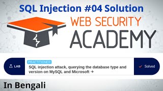 Lab 04 : SQL injection attack querying the database type and version on MySQL and Microsoft
