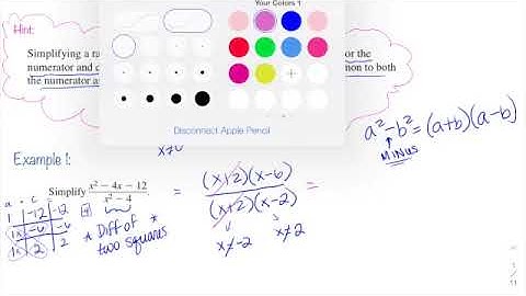 Alg2: 7.3 Multiplying and Dividing Rational Expressions