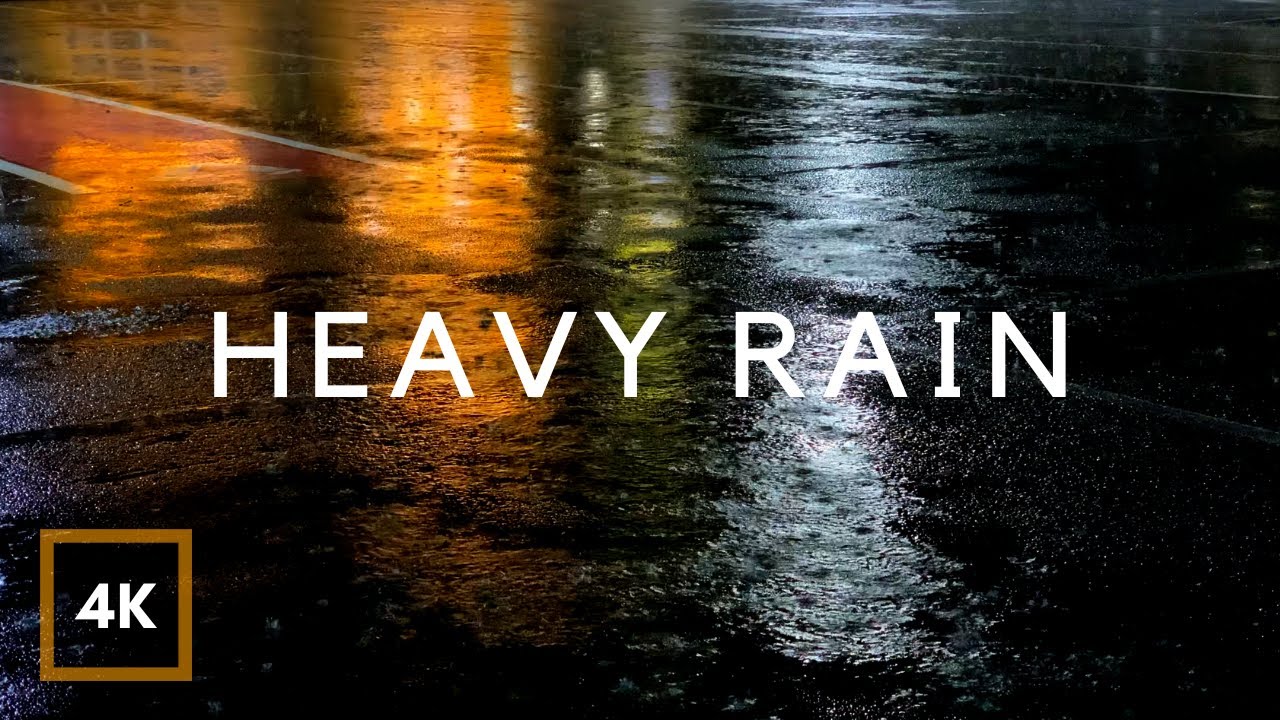 HEAVY RAIN at Night 10 Hours for Sleeping Relax Study insomnia Reduce Stress Heavy Rain Sounds