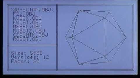AVR ATMEGA128 GLCD - 3D viewer with buffer