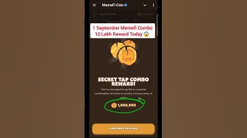 1 September Memefi Secret Reward Combo Memefi 1,000,00 Coins Code Memefi Code #memefi