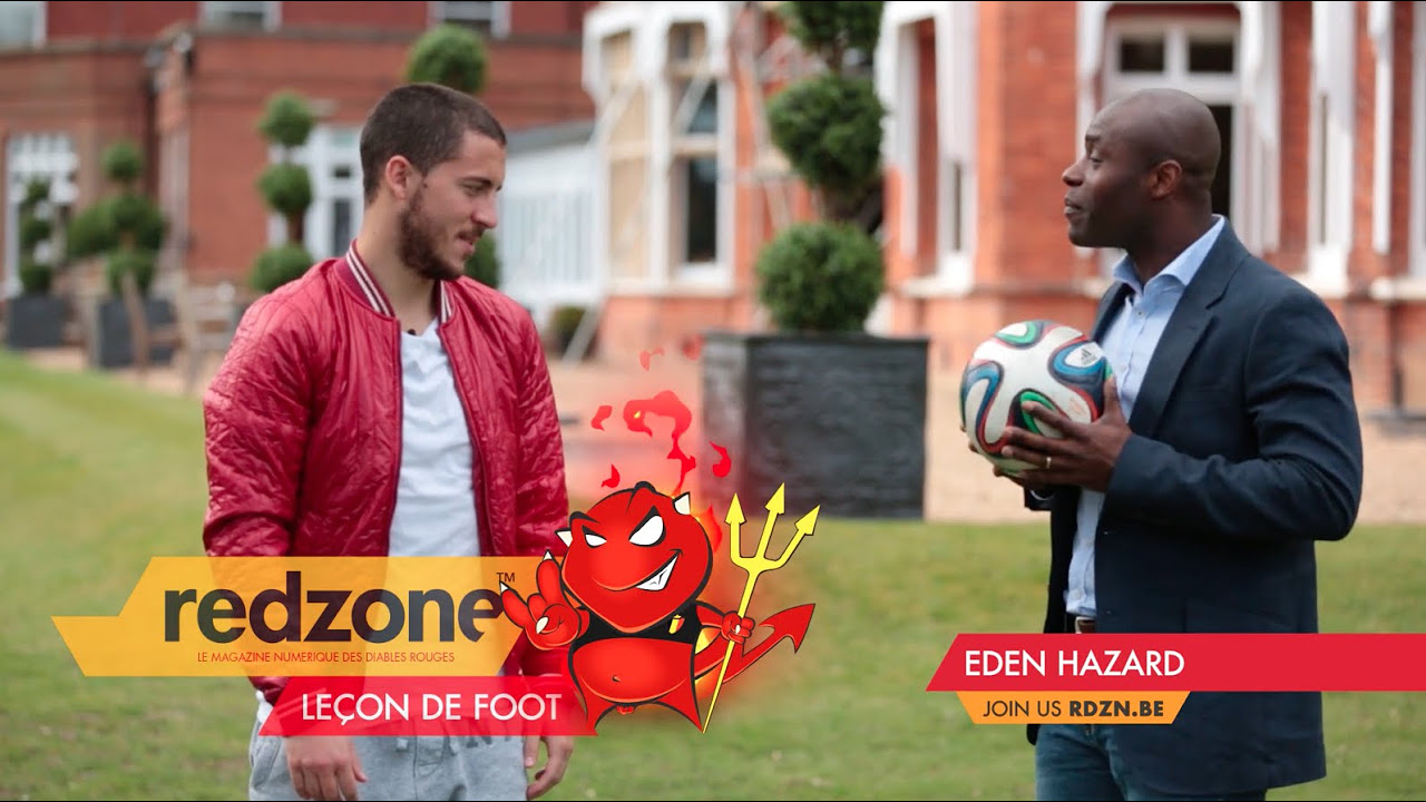 Eden Hazard donne une leon de foot  Mbo Mpenza