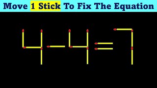 Matchstick Puzzle  Fix The Equation #matchstickpuzzle #simplylogical