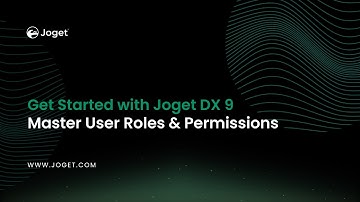 Joget DX 9: Master User Roles & Permissions