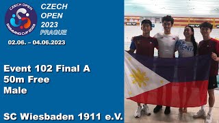 Czech Open 2023 Event 102 Final A 50m Freestyle Male