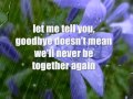 GOODBYE GIRL - (Lyrics)