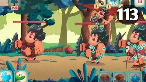 Dino Bash level 113 Android walk-through Gameplay...!