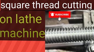 Cutting a double square thread on a lathe