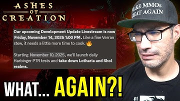 October Livestream DELAYED AGAIN, Shol & Lotharia Take Down?! | Ashes of Creation