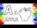 Learn the Alphabet with Coloring - Drawing an Apple for Kids