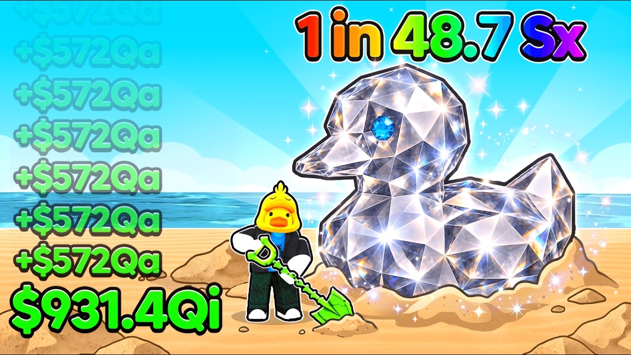 I Spent QUINTILLIONS on MAX LUCK Gear in Dig and Clean!