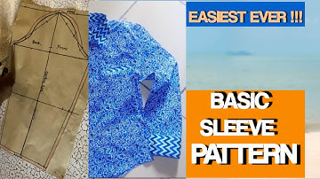HOW TO DRAFT A BASIC SLEEVE PATTERN || EASY SLEEVE PATTERN DRAFTING FOR BEGINNERS