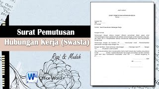 Surat Pemutusan Hubungan Kerja (Swasta)