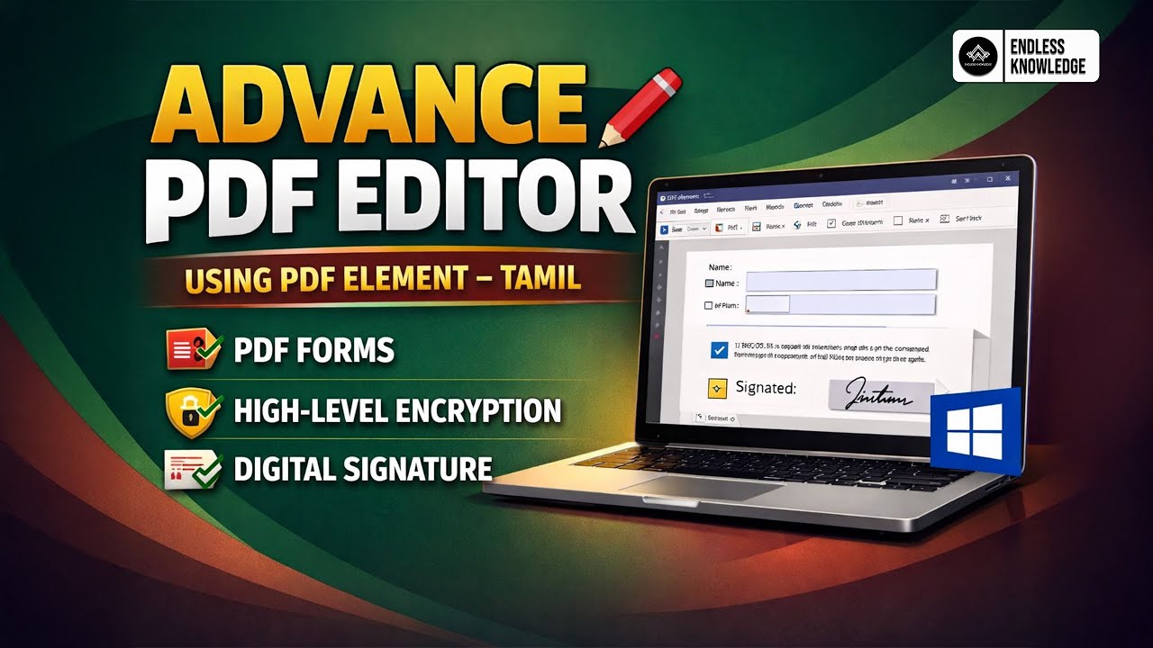 How to Edit a PDF File using PDFelement in Tamil - YouTube