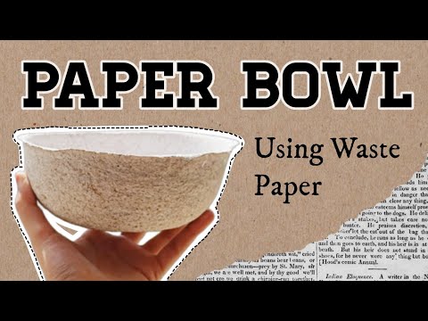 How to make bowl from waste paper without blender | DIY Paper Mache Bowl | paper recycling DIY