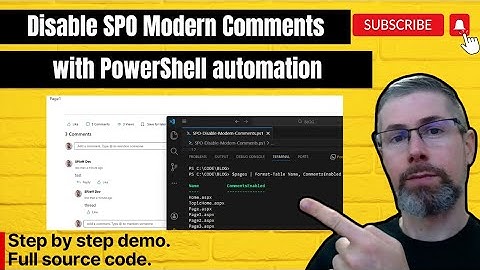 SPO Disable Modern Comments with PowerShell automation