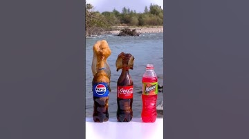 Coca-Cola vs Pepsi vs fanta which one produces  more foams ? #experiment #shorts #viral #trending