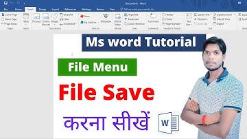 Ms Word Mein Document Ko Save Kaise Kare || File Save Karna Sikehn Ms word mein#short
