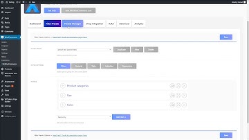 How to add different filter presets for specific categories?