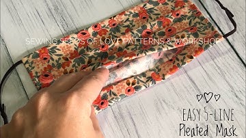 How to sew a simple pleated face mask (with nose wire and filter slot)