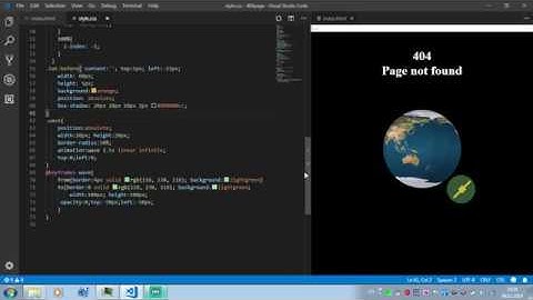 Orbit animation in 404 page with CSS and HTML | qzcat tutorials