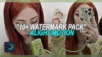 10+ ae inspired watermark pack - alightmotion preset