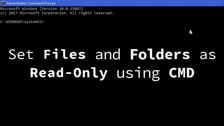 Set Files and Folders as Read-Only using CMD