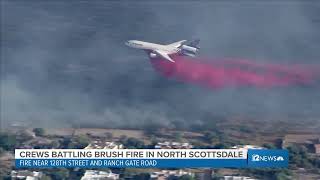 Fire crews battling massive brush fire in north Scottsdale