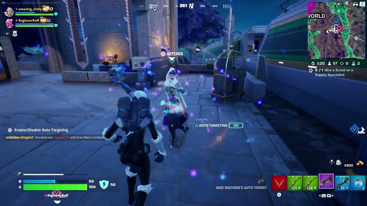 Hire a Scout or a supply specialist Fortnite