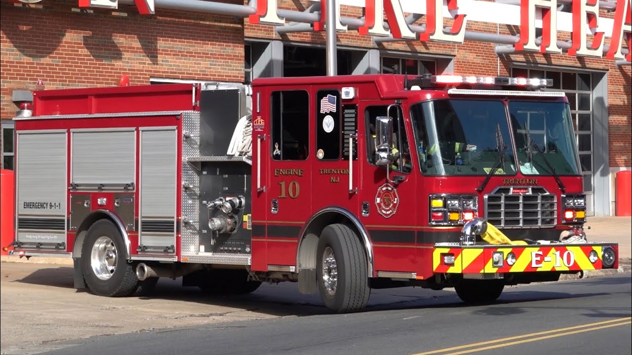Trenton Fire Department Brand New Engine 10, Rescue 1 & South Battalion Responding 10/18/25
