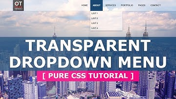How to Create a CSS3 Dropdown Menu - Pure CSS3 Hoverable Dropdown Menu - Tutorial