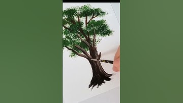 easy tree drawing💯🙂 #easy #music #trending #socialmedia #tree #shorts #simple #ai