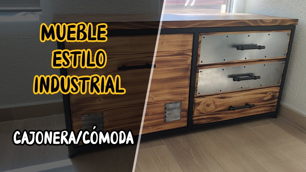 Mueble cajonera cómoda estilo INDUSTRIAL ⚙️ 