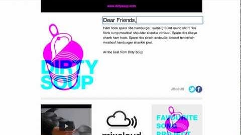 Dirty Soup Customised Mac Mail Stationery