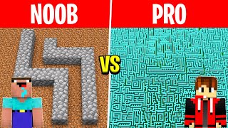 NOOB Vs PRO Infinite Maze Challenge In Minecraft !!! screenshot 5