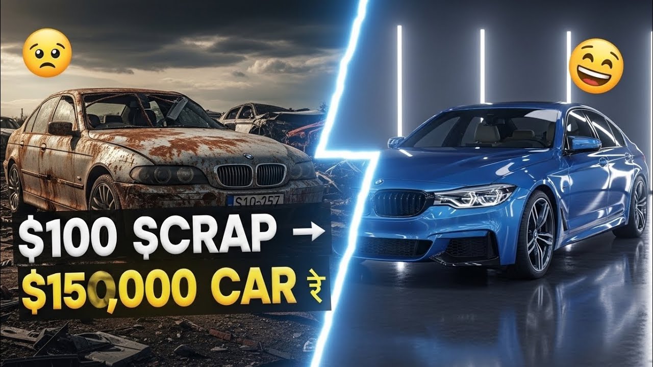 100 Scrap BMW → $150,000 Luxury Car! 😱 Full Restoration - YouTube