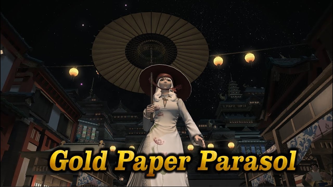 Ffxiv Gold Paper Parasol Youtube