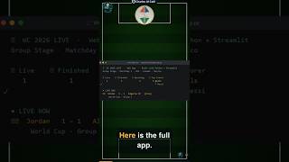 I Built a Live World Cup Web App in Pure Python ⚽🐍