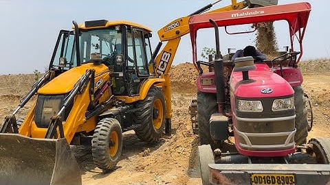 New Jcb 3dx Eco Xpert Backhoe Machine Loading Mud In Mahindra YUVO 415 DI Tractor | Jcb Video
