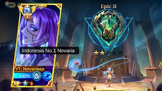 NOVARIA NEW SEASON 31 FIRST GAMEPLAY SOLO RANKED | TOP 1 NOVARIA ONE HIT BUILD & EMBLEM 2023 - MLBB