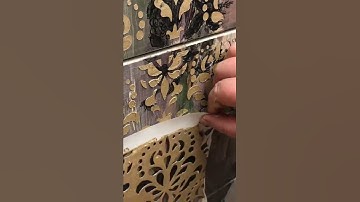 How to use Redesign With Prima Stick & Style Stencil Damask Flourish