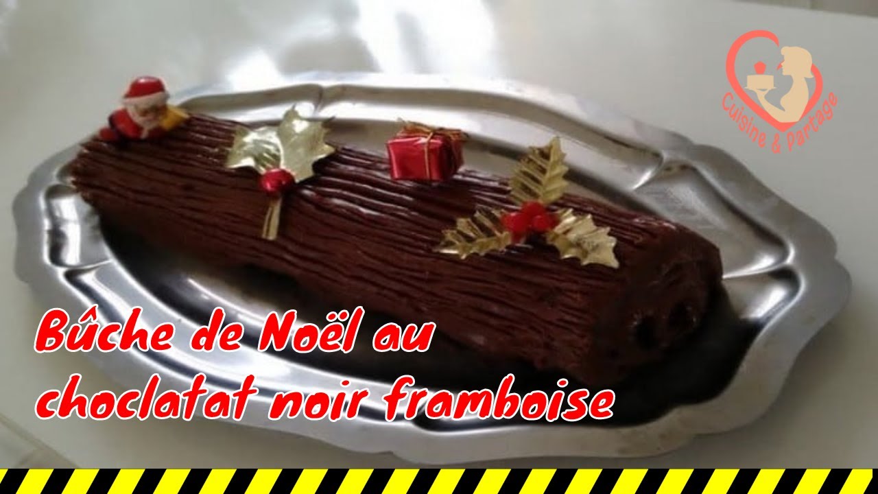 Bûche chocolat noir framboise 2019