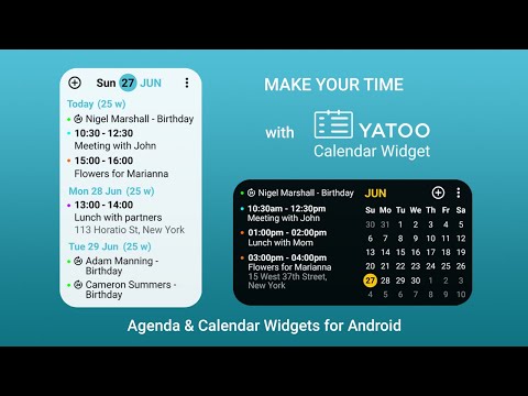 Agenda & Calendar Widgets for Android - YATOO Calendar Widget v 1.01