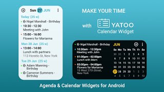 Agenda Calendar Widgets For Android - Yatoo Calendar Widget V 1.01