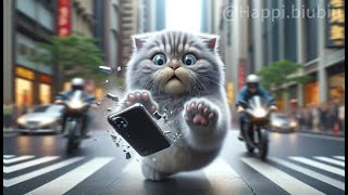 Cat Playing Phone 24 Hours Non Stop😿| 5 Minutes Compilation Stories 2