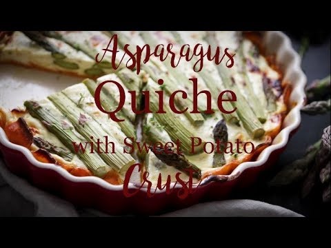 Asparagus Quiche with Sweet Potato Crust