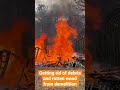 Burning Debris